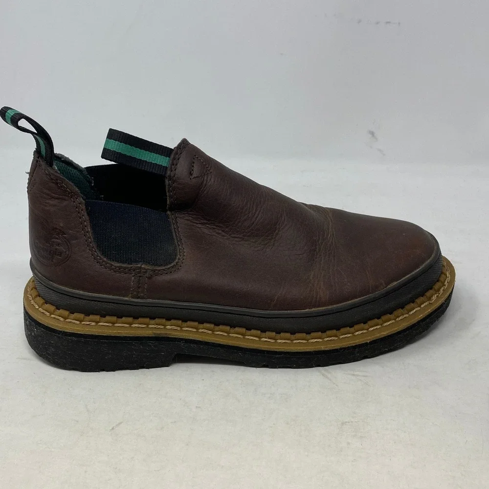 Georgia Boot Giant Romeo Brown Leather Slip On Work Shoes GR262 Mens 6.5 M